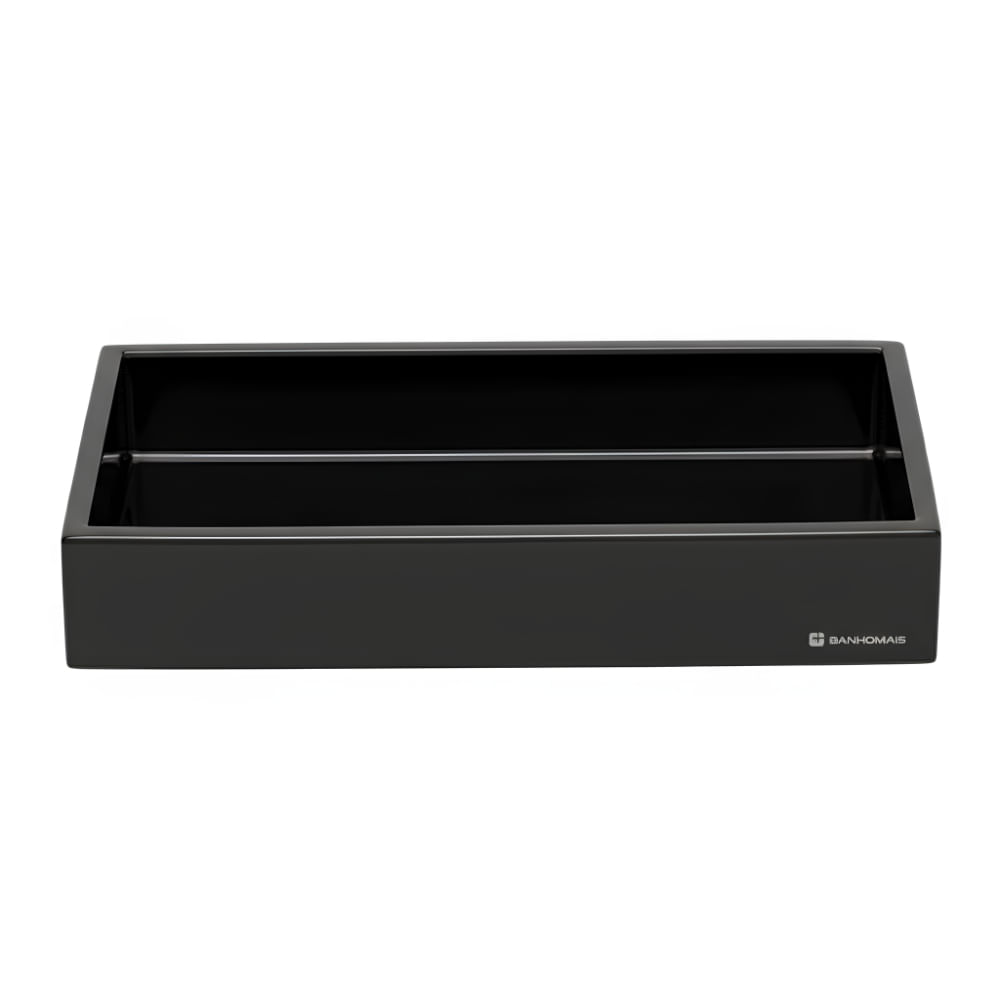 Bandeja Box Baixa Preto Banho Mais